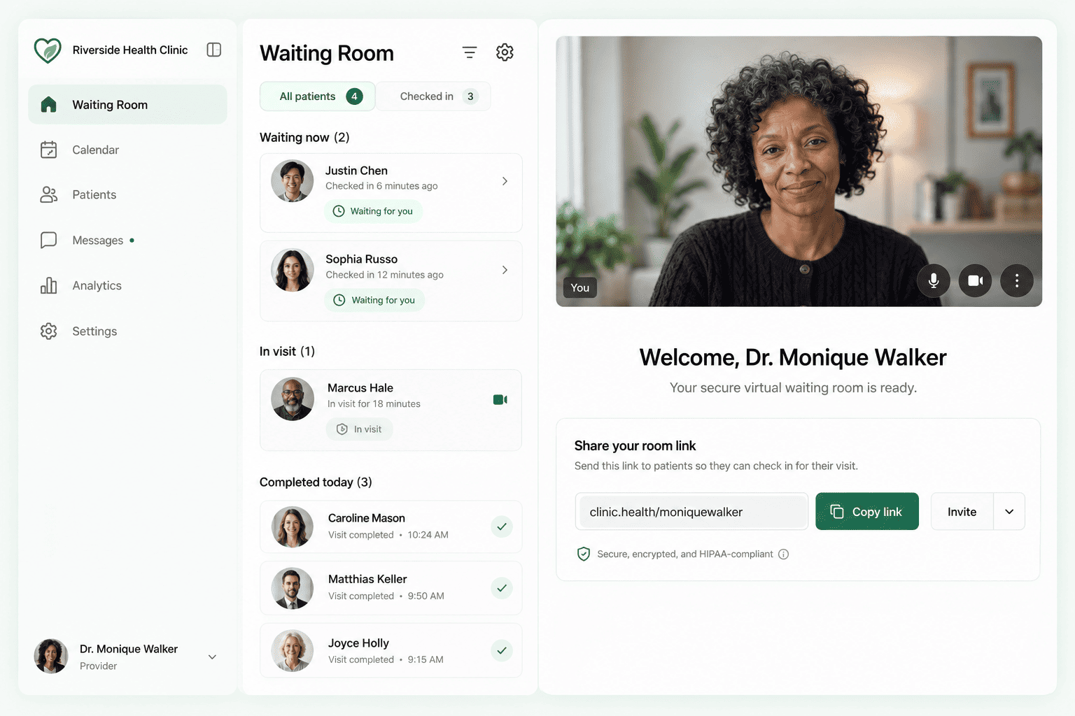 Provider Waiting Room Preview